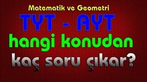 TYT AYT | Matematik Geometri | Hangi Konudan Kaç Soru Çkar?