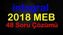 integral 48 Soru (2018 MEB)