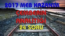 Çemberin Analitik ncelenmesi 24 Soru  (2017 MEB)