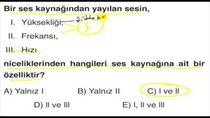 LYS SZK 5 SORUDA SES DALGALARI