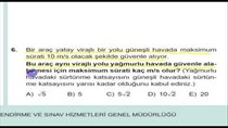 Mekanik Çembersel Hareket Soru çözümü Meb 2017 12. SnfT Test-3