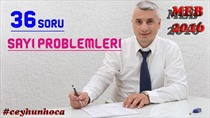 Say Problemleri 36 Soru ( 2016 MEB) 