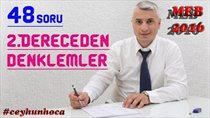 2.Dereceden Denklemler 48 Soru (2016 MEB)