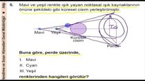Optik VII Renkler ve Mercekler Meb Kazanm 2017 10 Snf Test 22