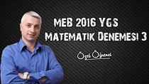 MEB 2016 YGS Matematik Denemesi 3