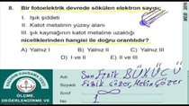 Karacisim,foton ve fotoelektrik olay MEB 2017 12 snf test 18