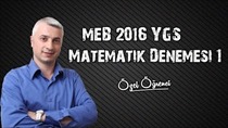 MEB 2016 YGS Matematik Denemesi 1