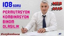 Permütasyon Kombinasyon Binom Olaslk 108 Soru (2016 MEB)