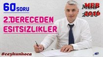 2.Dereceden Eitsizlikler 60 Soru (2016 MEB)