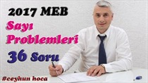 Say Problemleri 36 Soru ( 2017 MEB) 