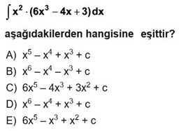 Belirsiz integral- Meb Kazanm Testleri  - 3