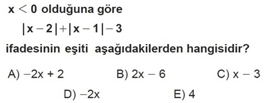 Mutlak Deer - MEB Kazanm Testleri - Orta Seviye - Soru 1