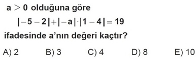 Mutlak Deer - MEB Kazanm Testleri - Orta Seviye - Soru 2