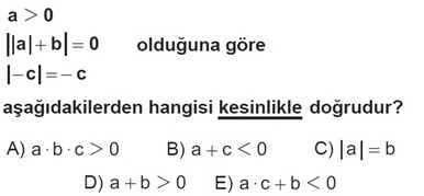 Mutlak Deer - MEB Kazanm Testleri - Zor Seviye - Soru 4